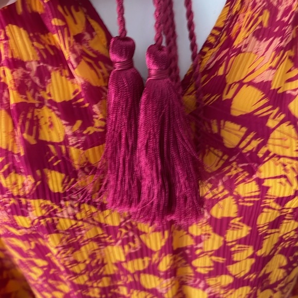 Marie Oliver multicolor silk print blouse sz XS - Picture 5 of 9